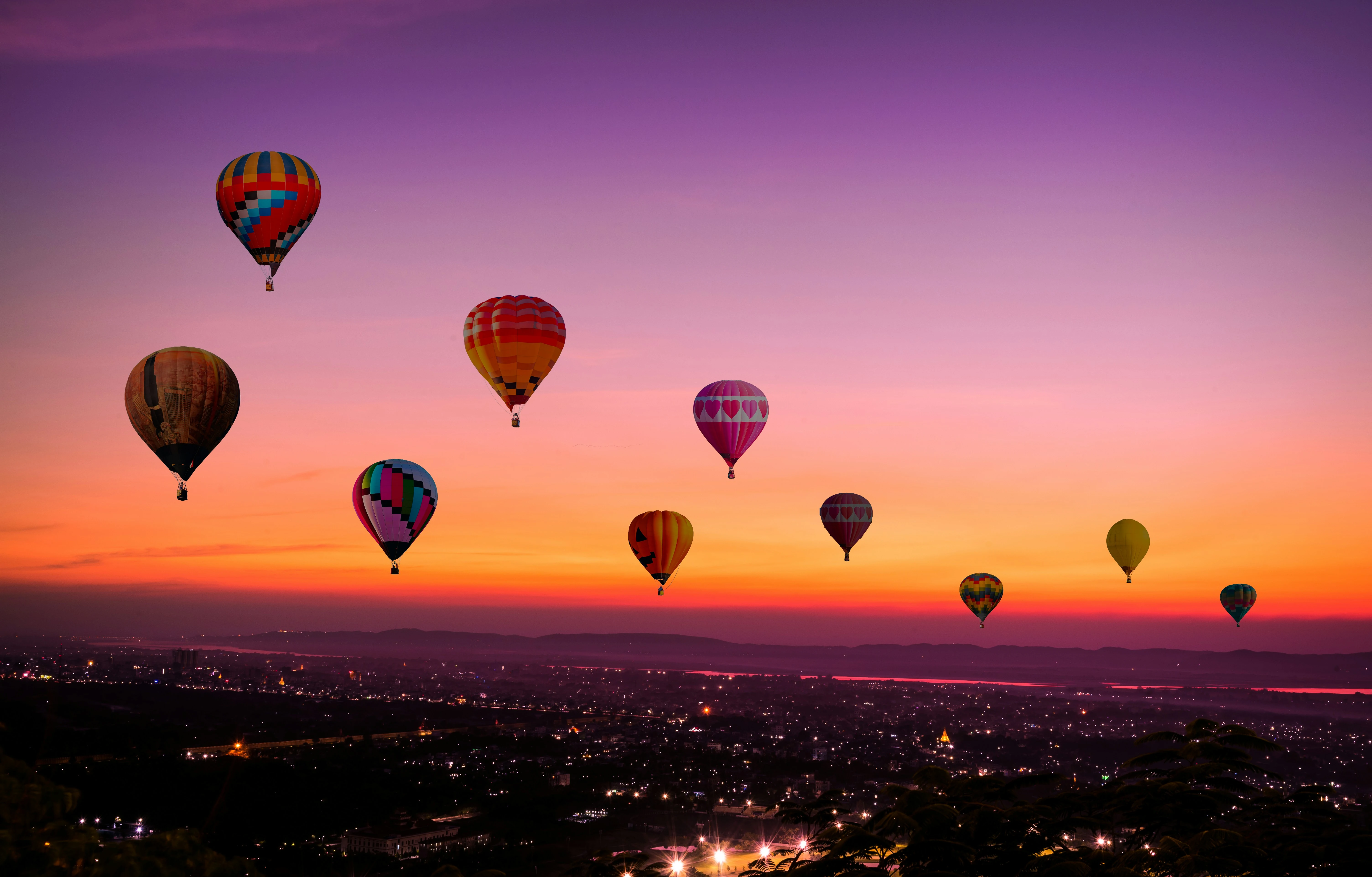 Sunset Hot Air Balloon Ride over Albuquerque